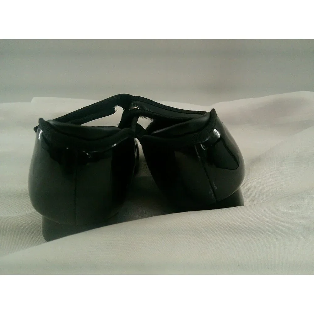 Pre-Owned Dance Tap Shoes Theatricals Kids 13.5M Mary Jane Black Easy Strap